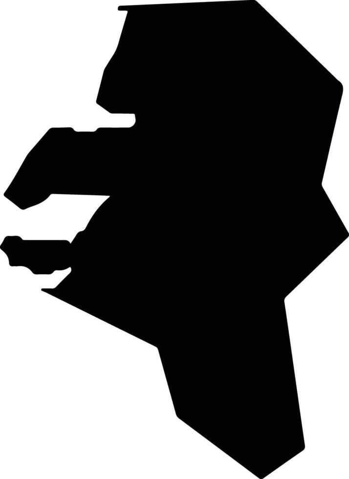 Tokai Japan silhouette map vector