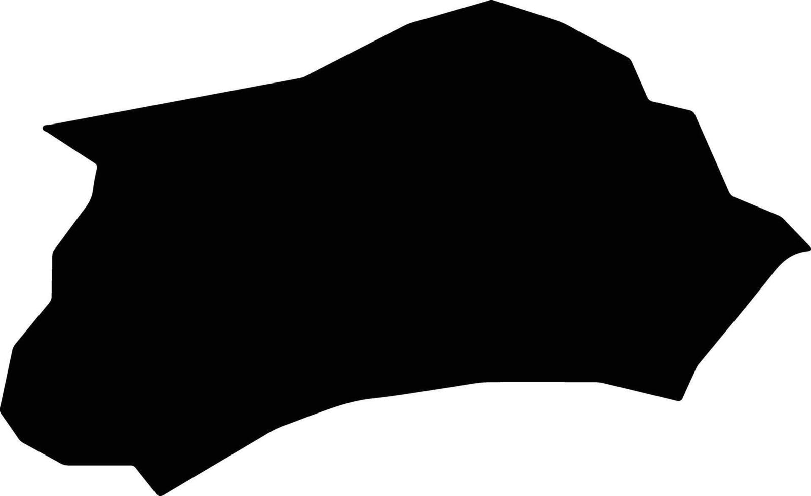 Tokchon City North Korea silhouette map vector