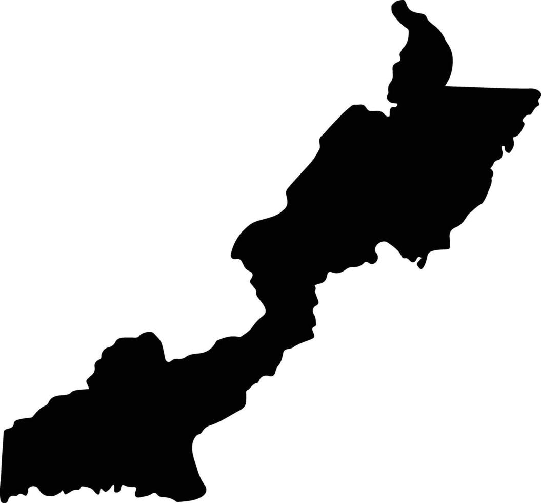 Toledo East Belize silhouette map vector