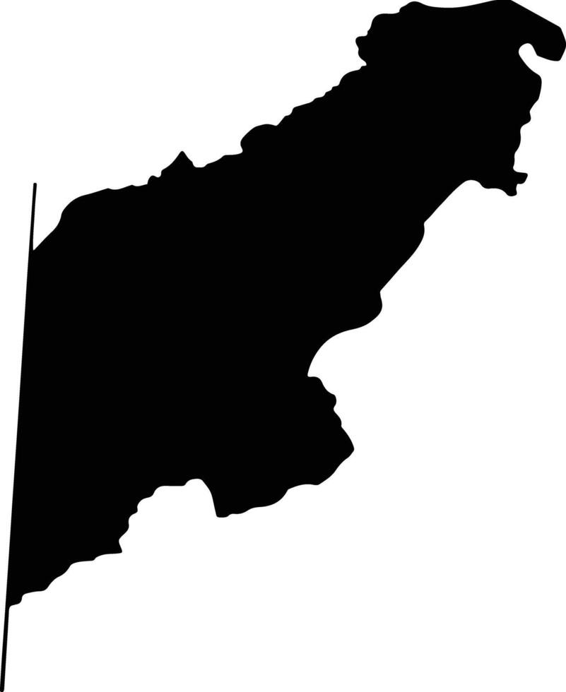 Toledo West Belize silhouette map vector