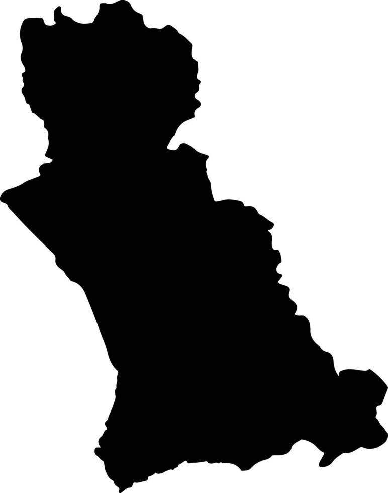 Tolon Ghana silhouette map vector