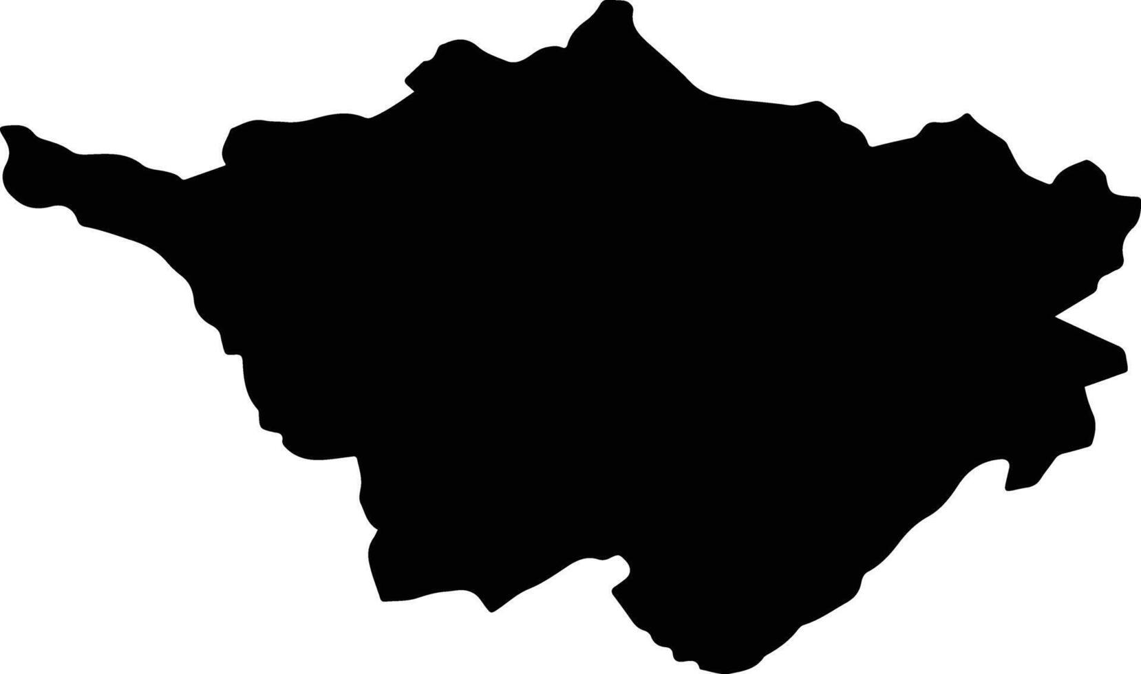 Tomarza Turkey silhouette map vector