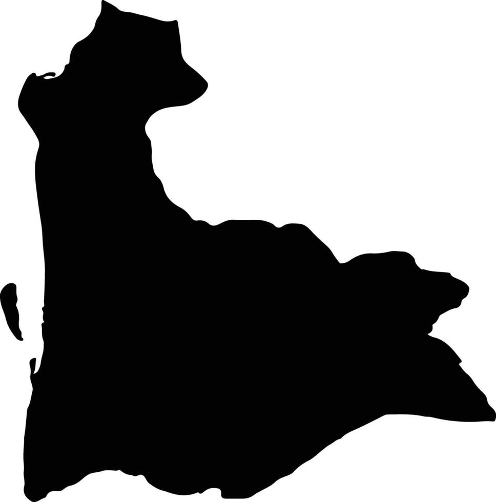 Tombwa Angola silhouette map vector