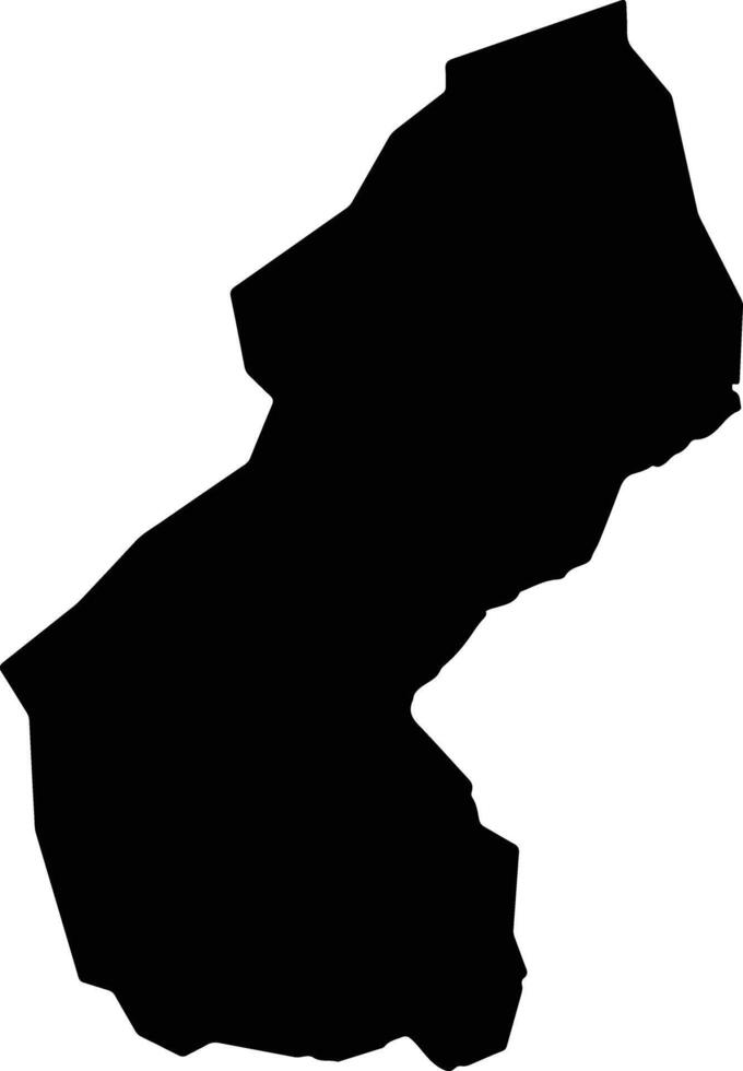 Tominian Mali silhouette map vector