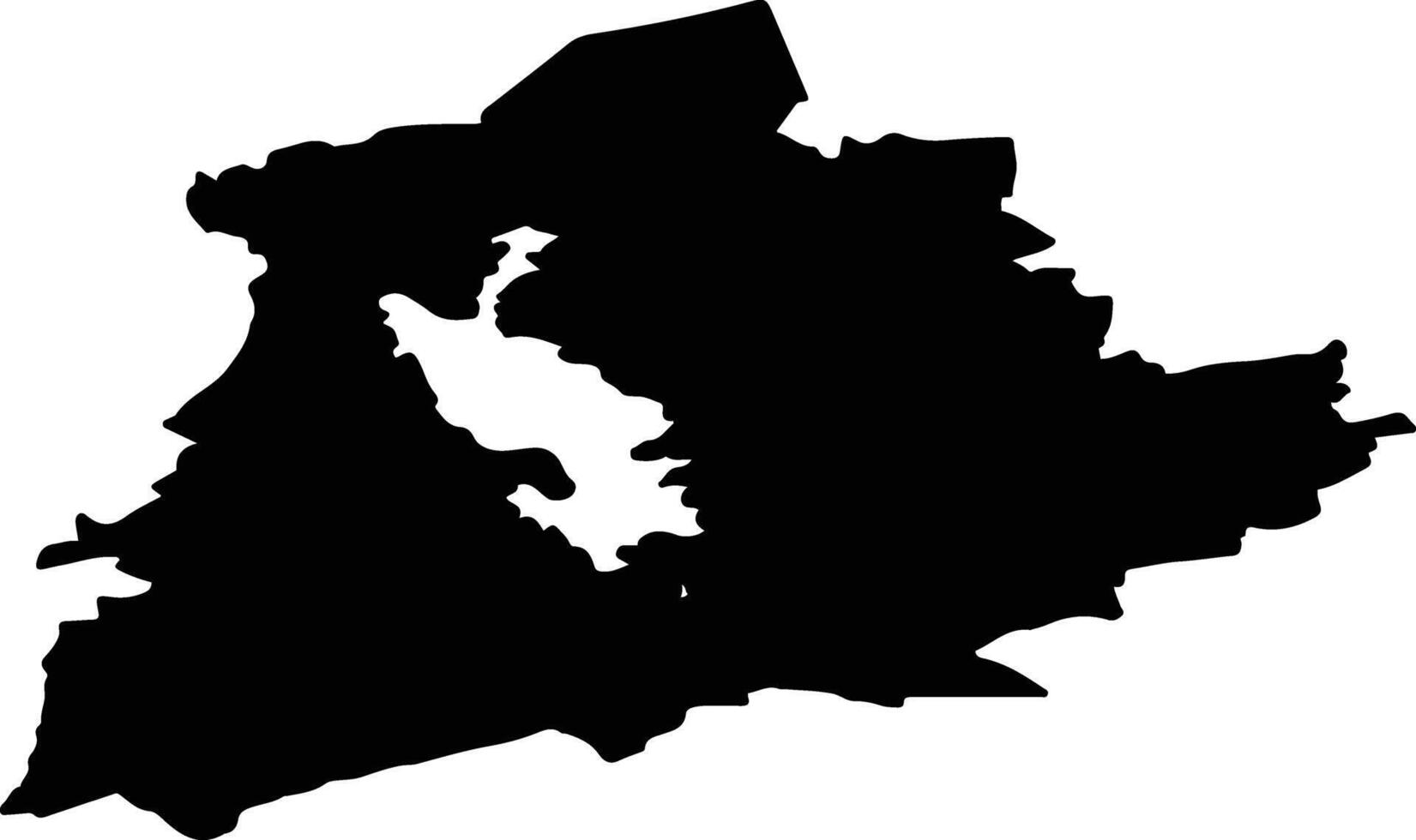 Tomsk municipal region Russia silhouette map vector