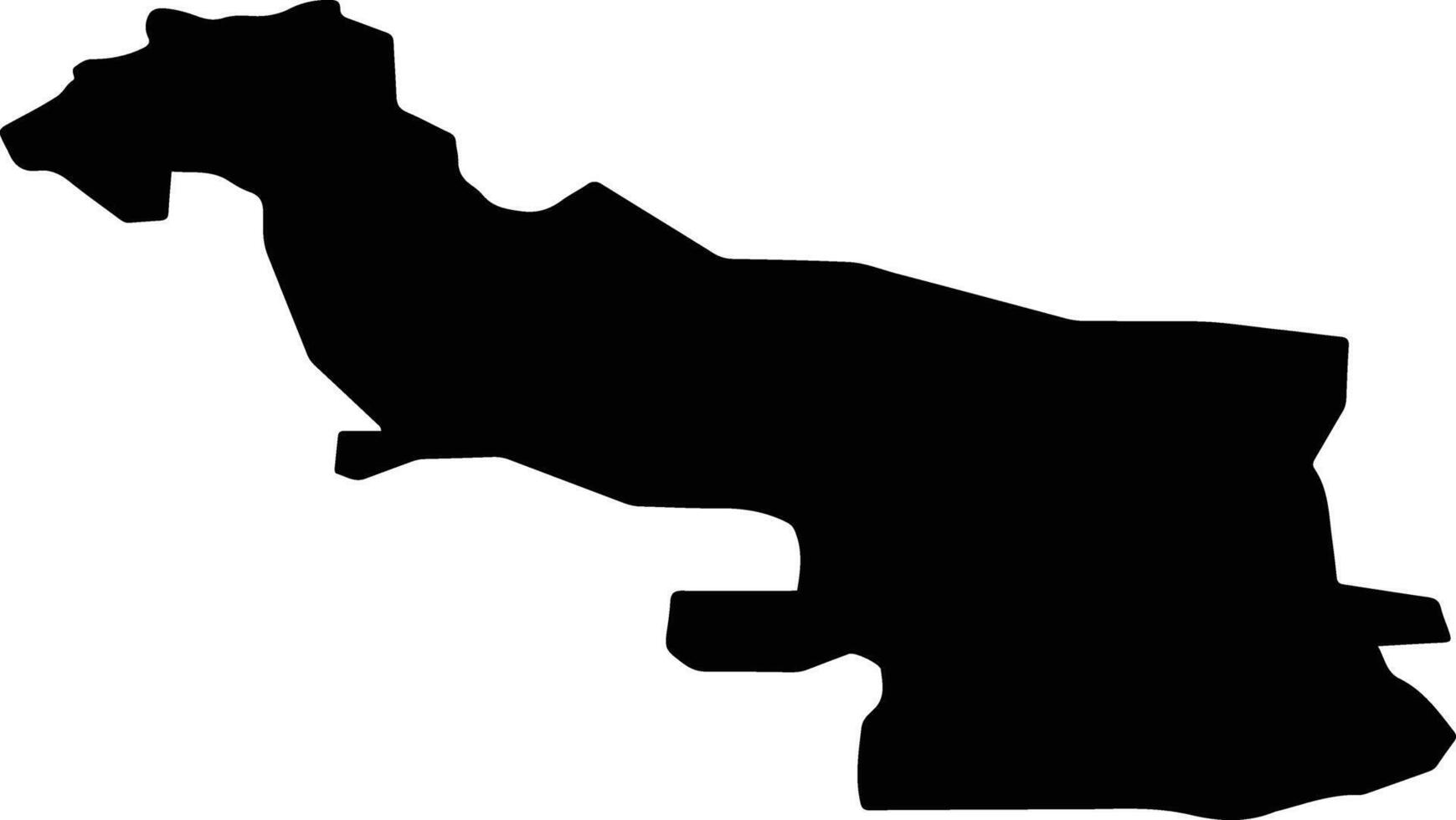 Tong Kyrgyzstan silhouette map vector