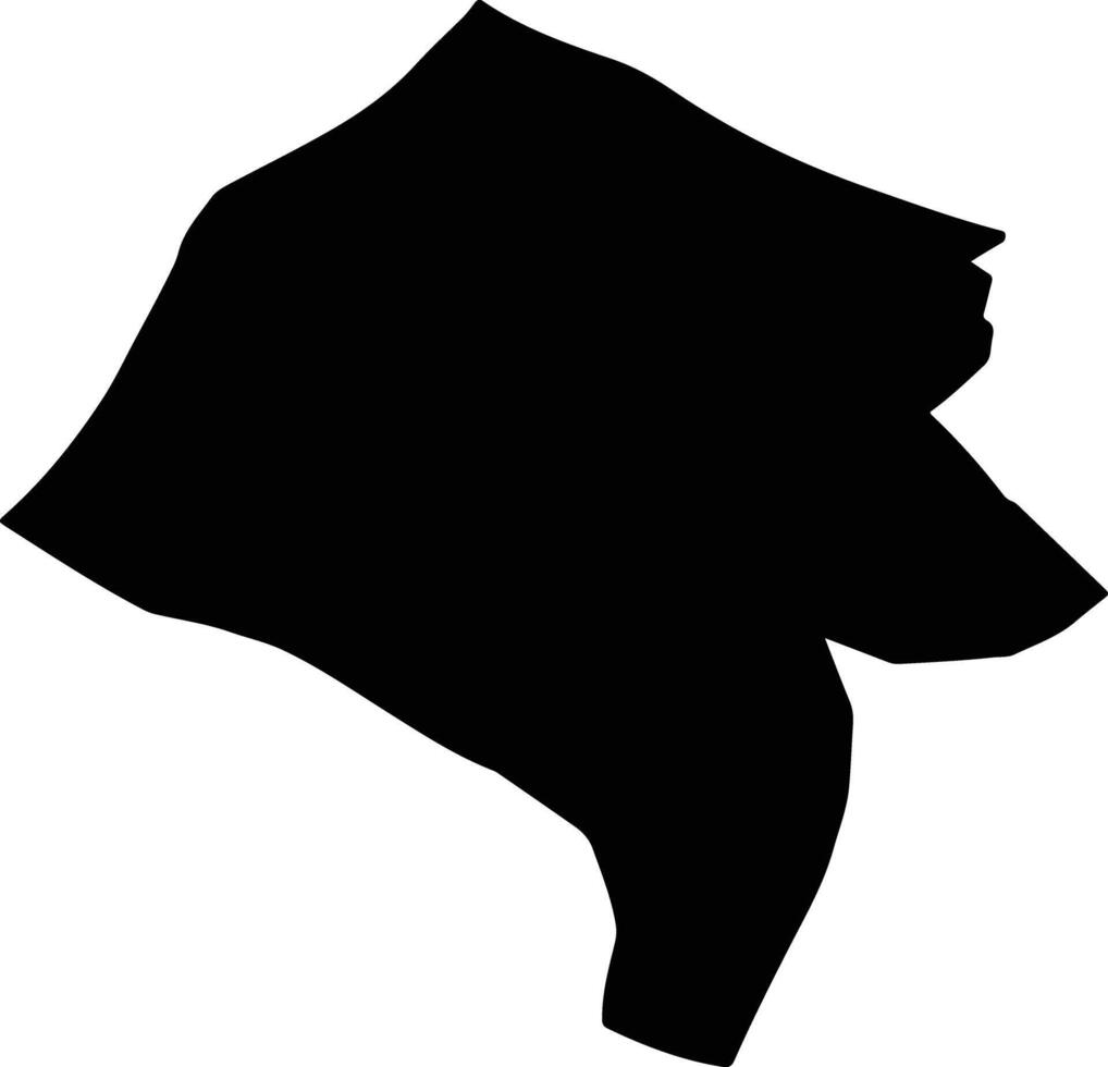 Tonekabon Iran silhouette map vector