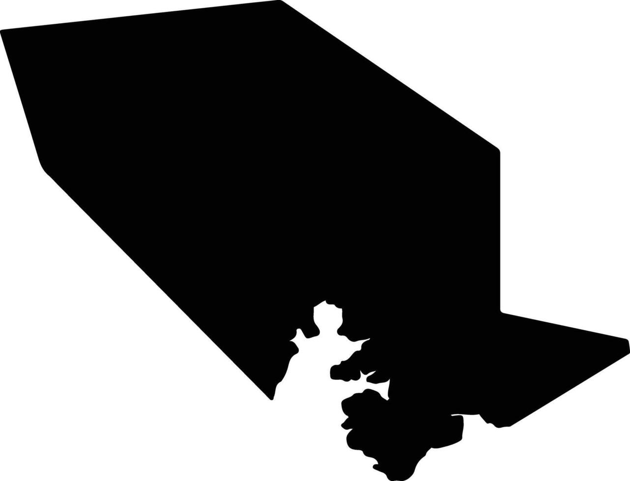 Tonganxian China silhouette map vector