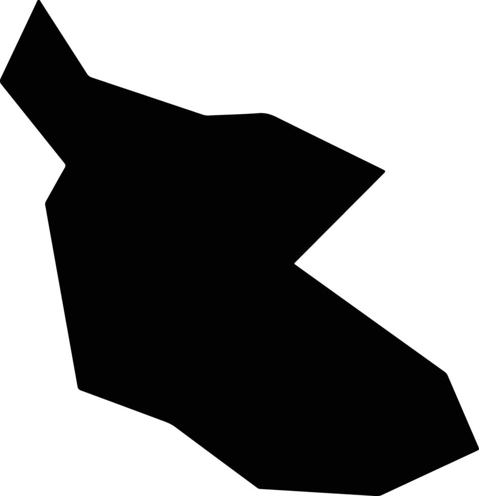 Tongdexian China silhouette map vector