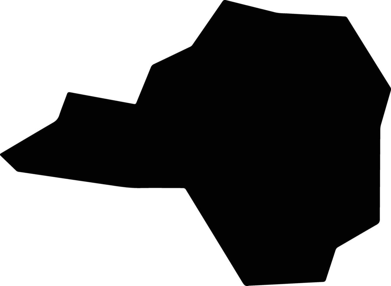 Tongxinxian China silhouette map vector