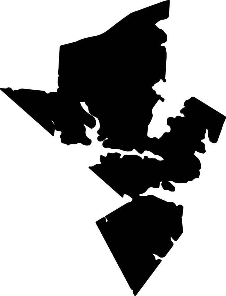 Tongyeong si South Korea silhouette map vector