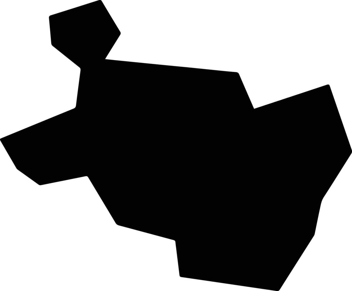 Toogane Japan silhouette map vector