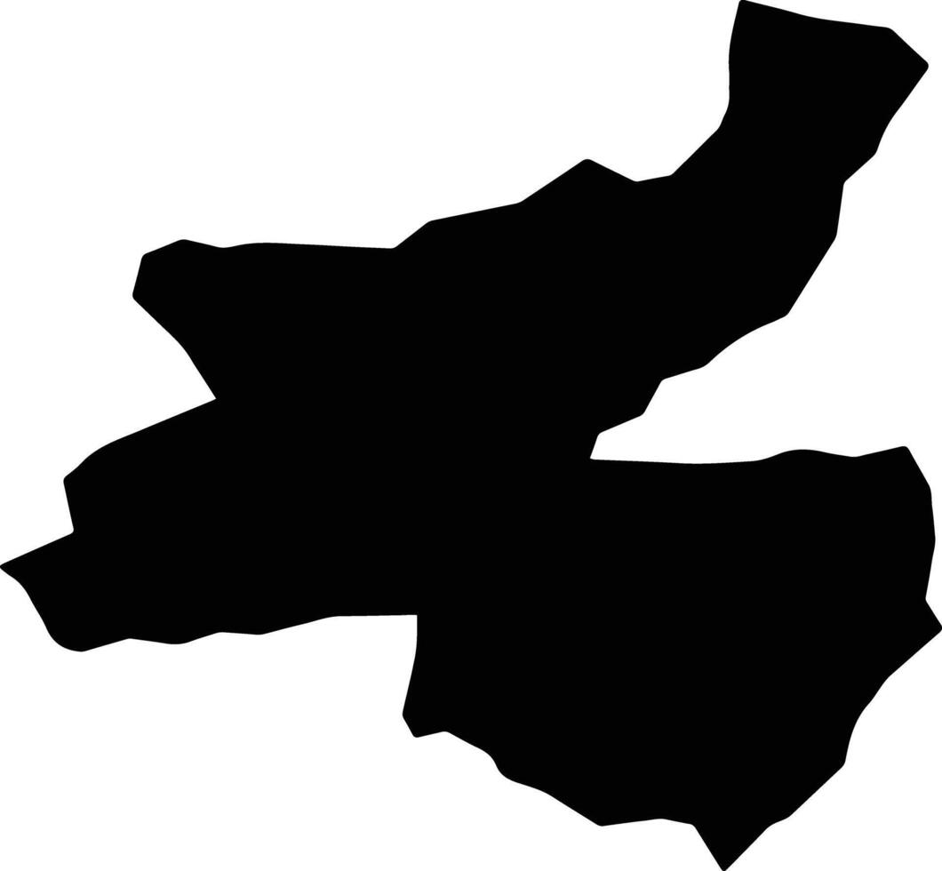 Top Hill Jamaica silhouette map vector