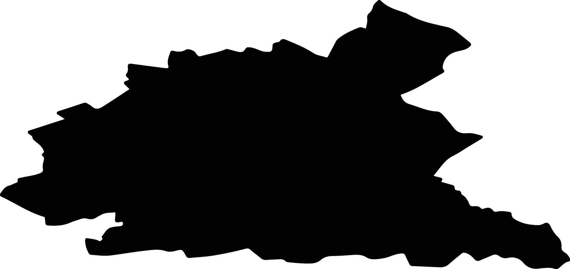 Topkinsky District Russia silhouette map vector