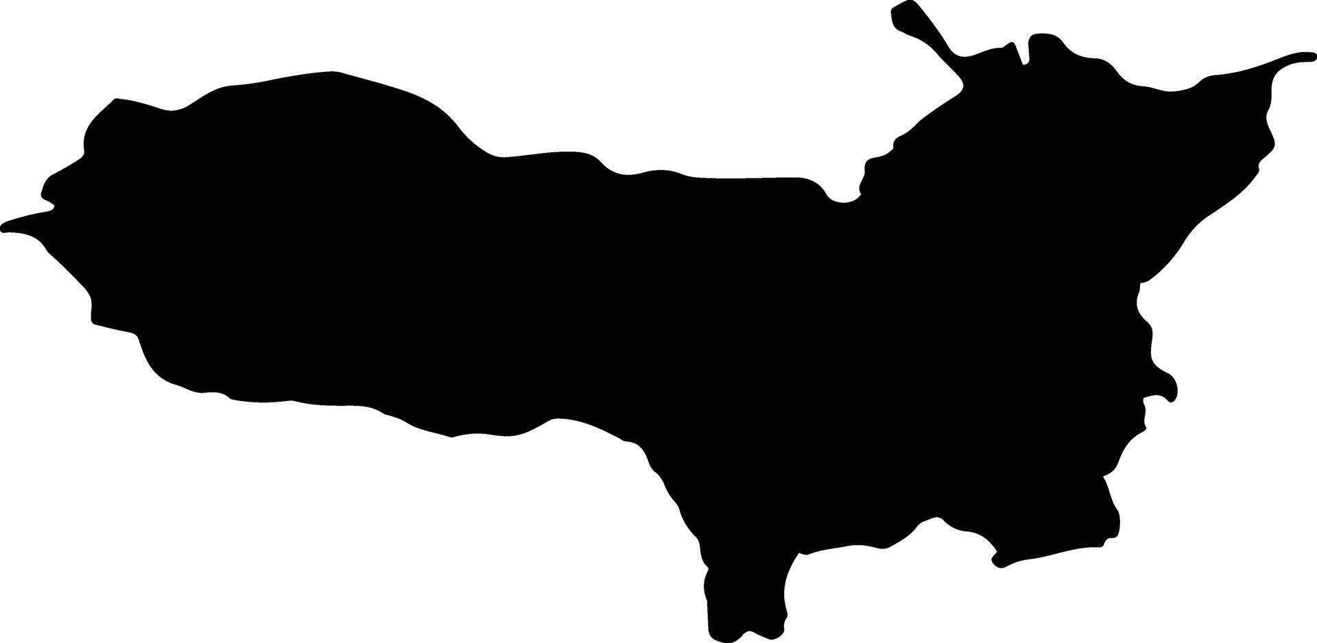 TOPLET Romania silhouette map vector