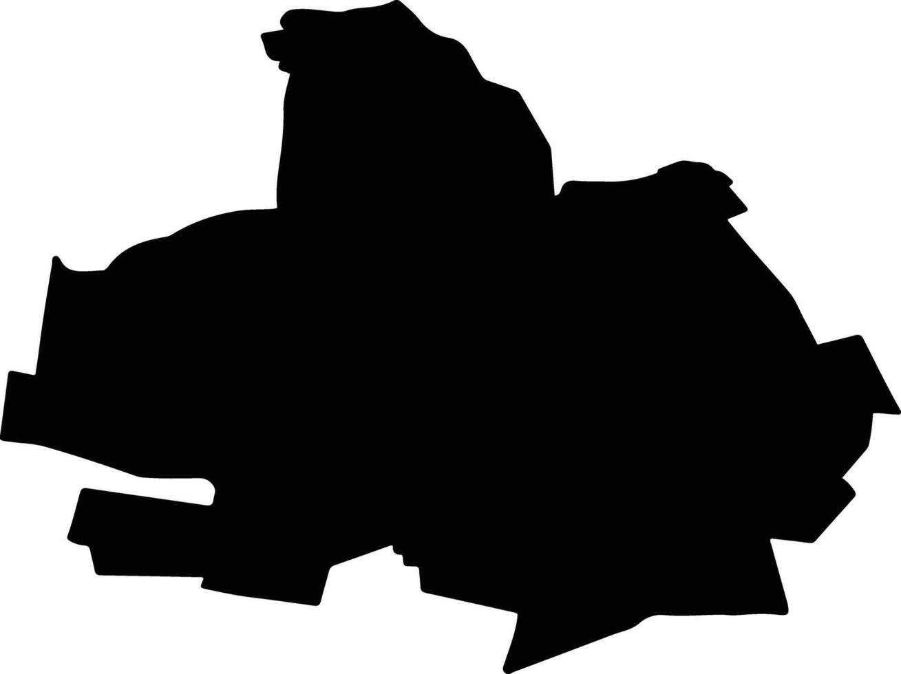 TOPOLOVATU MARE Romania silhouette map vector