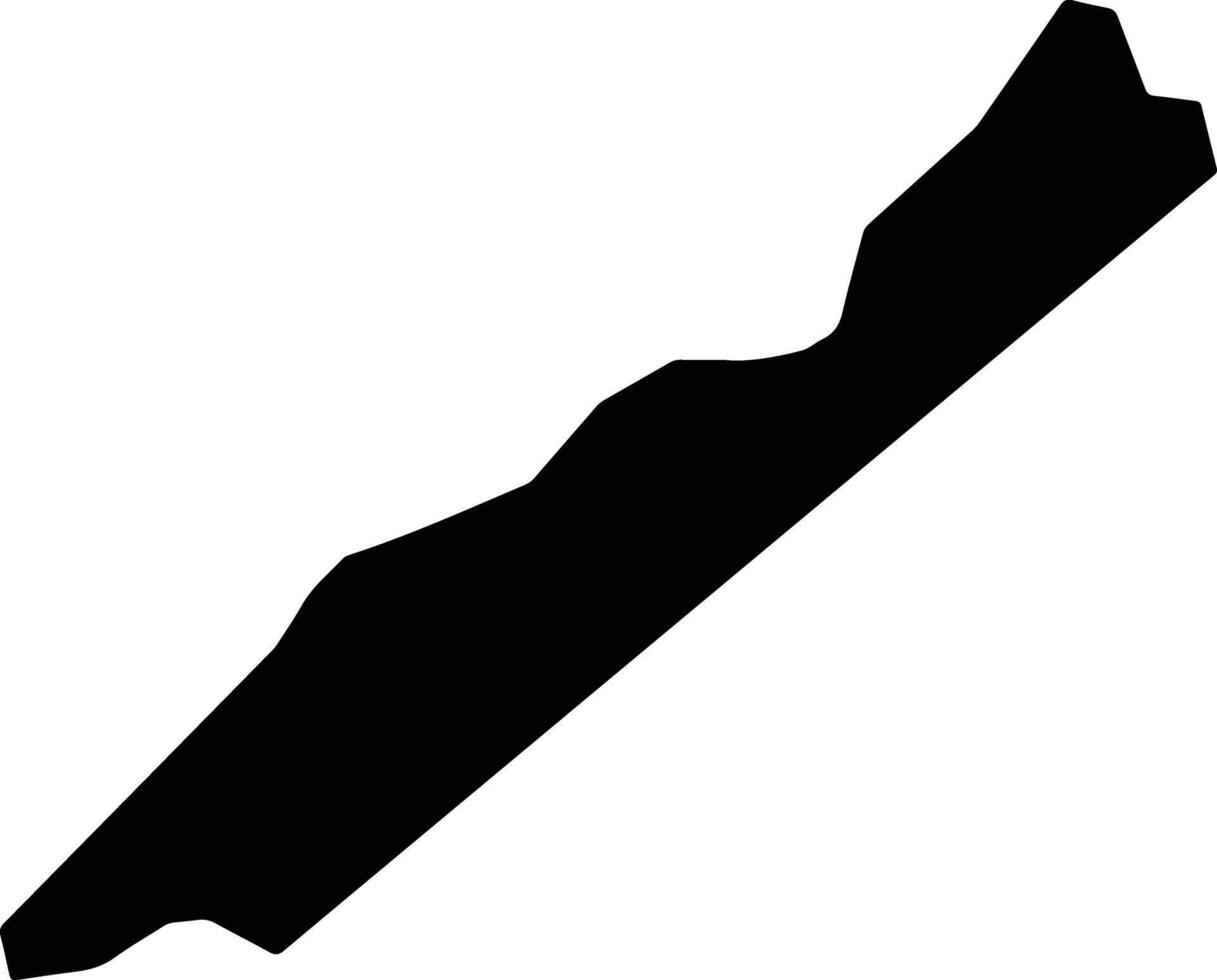 Toraille Saint Lucia silhouette map vector