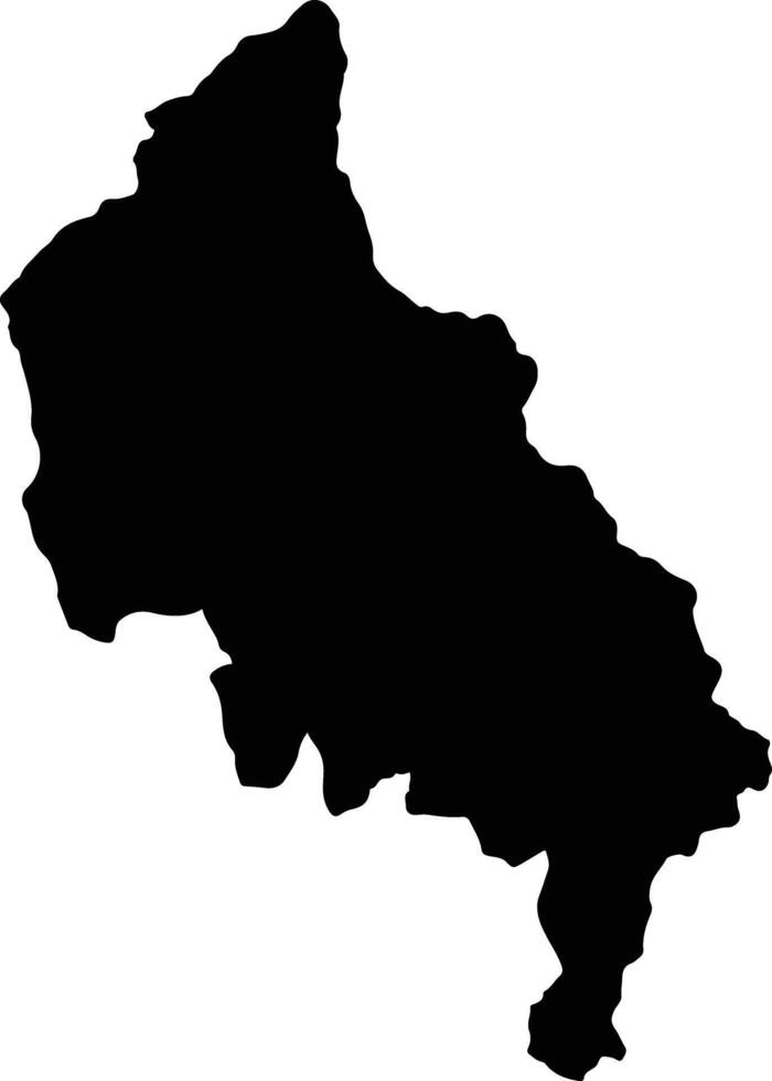 Toraja Utara Indonesia silhouette map vector