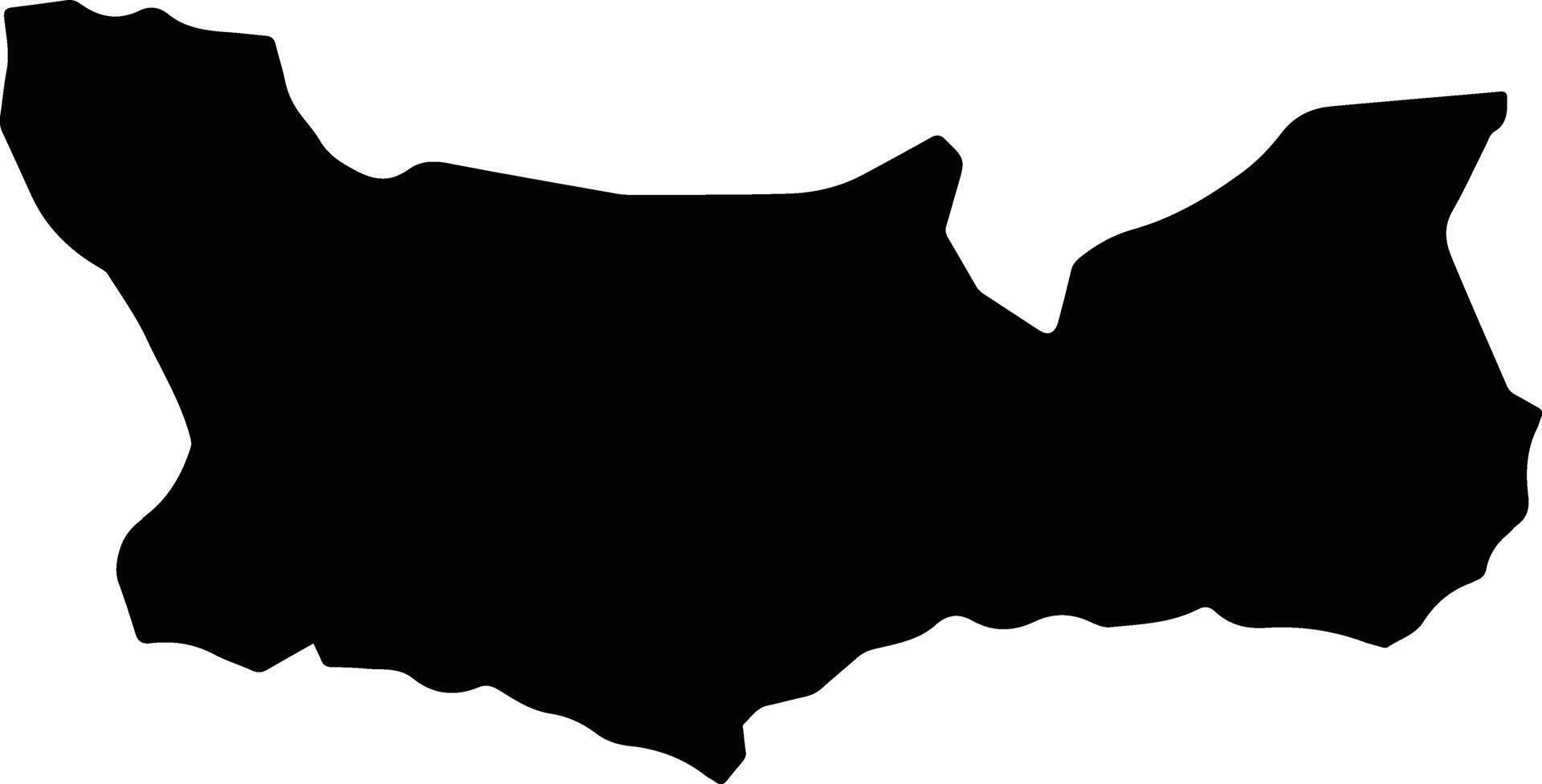 Torbes Venezuela silhouette map vector