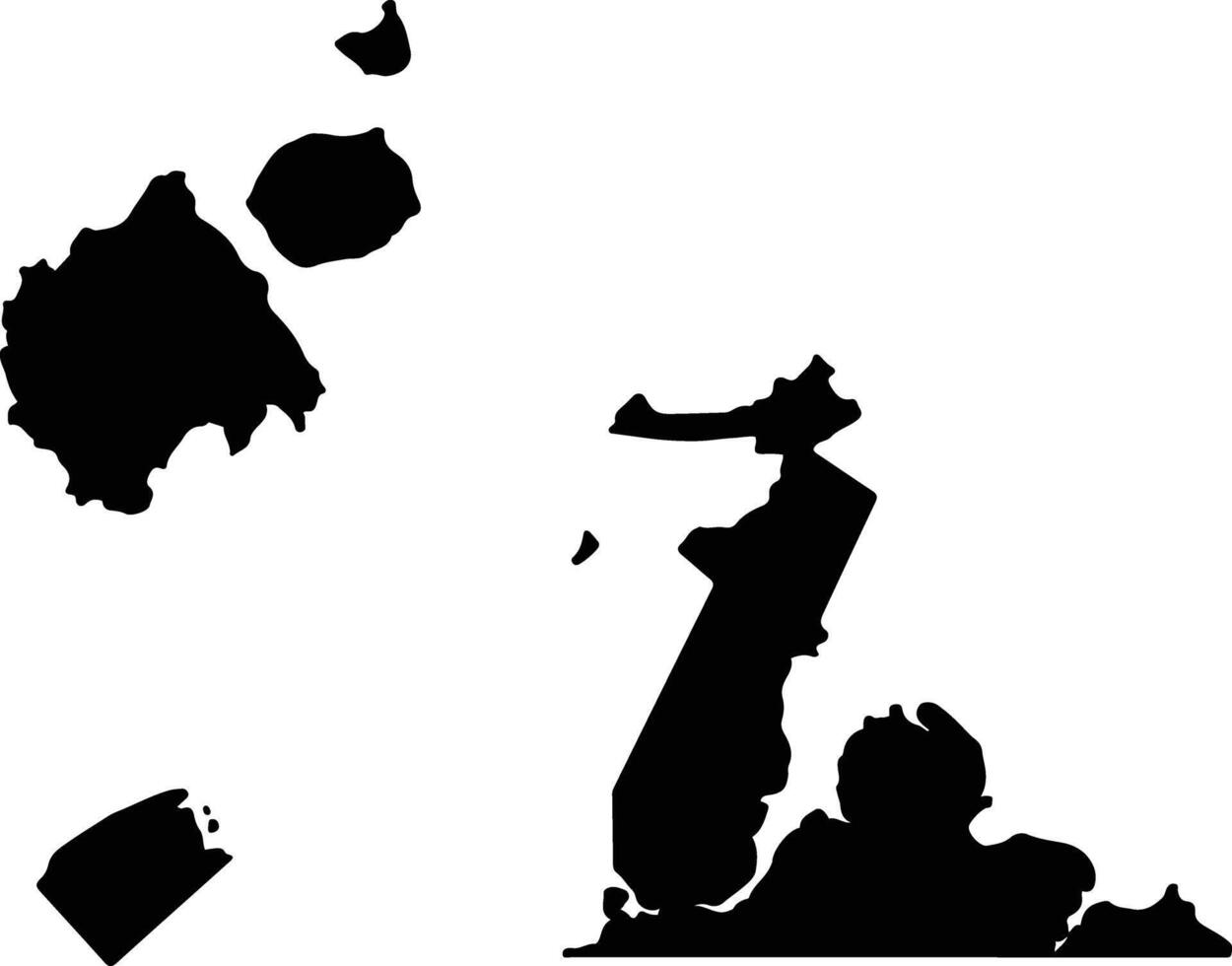 Torres Australia silhouette map vector