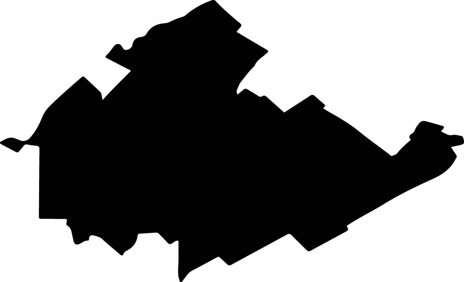 TORTOMAN Romania silhouette map vector