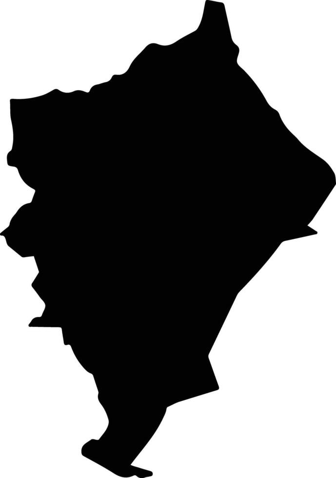 Totoltepec de Guerrero Mexico silhouette map vector