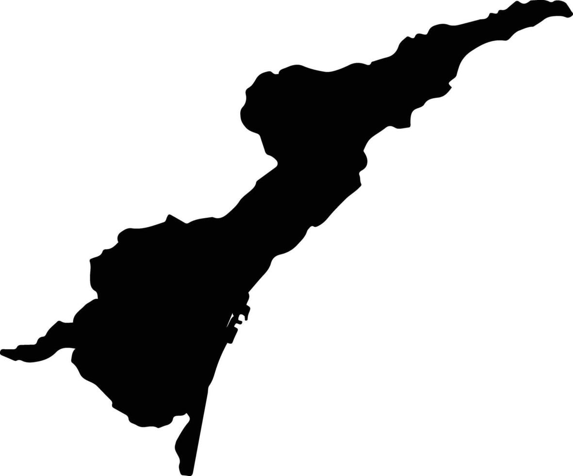 Toucheng Township Taiwan silhouette map vector