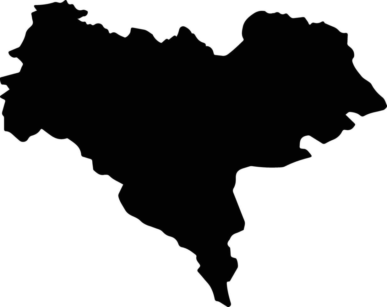 Tra Linh Vietnam silhouette map vector