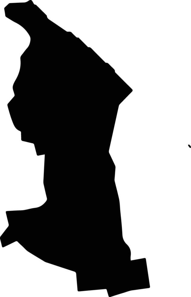 Tra Vinh Vietnam silhouette map vector