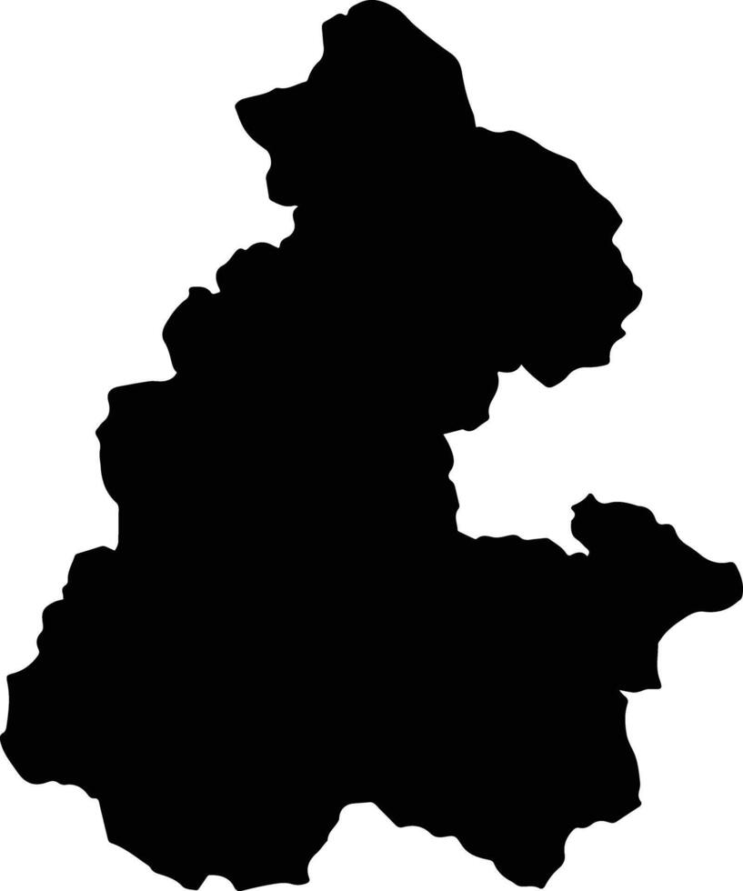 Tran Yen Vietnam silhouette map vector