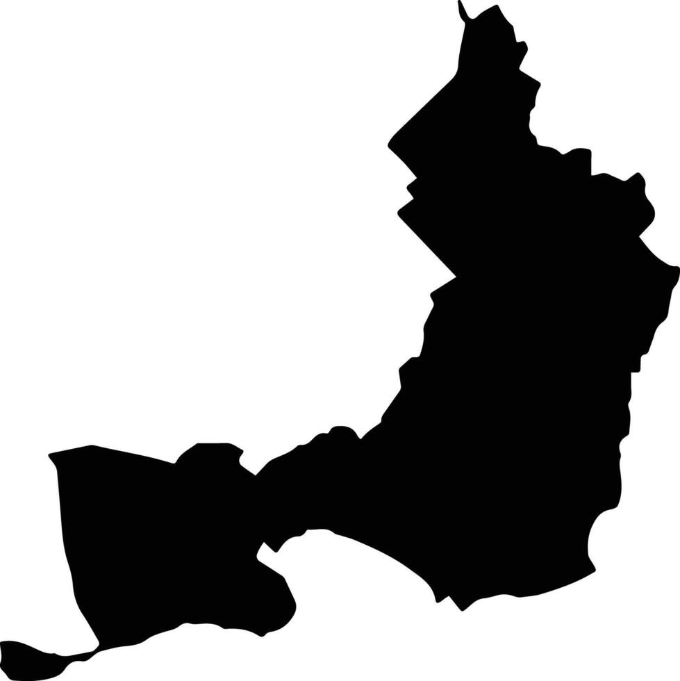 Trang Bang Vietnam silhouette map vector