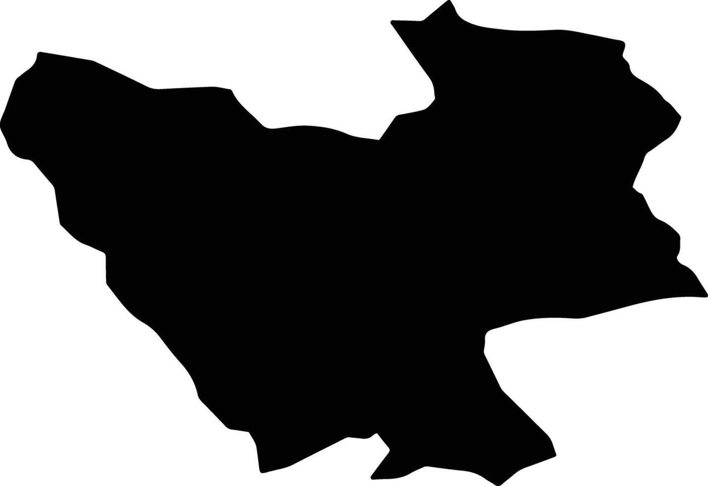 Trashiyangtse Bhutan silhouette map vector