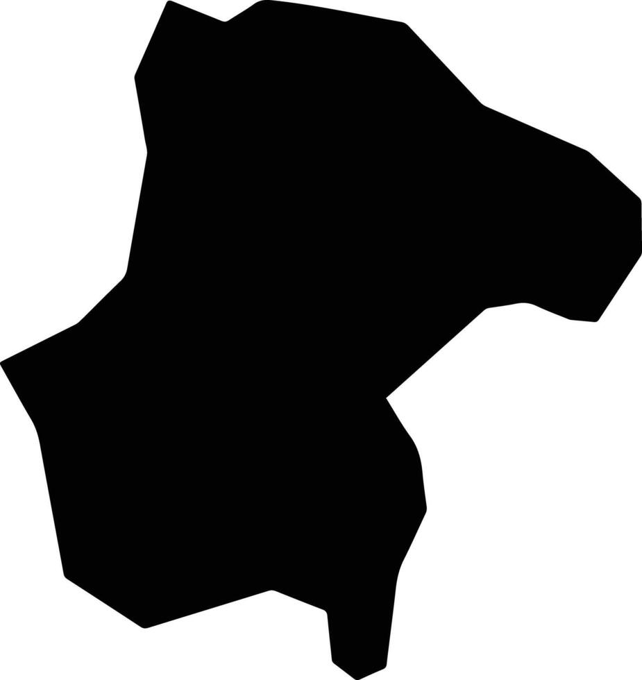 Trashiding Bhutan silhouette map vector