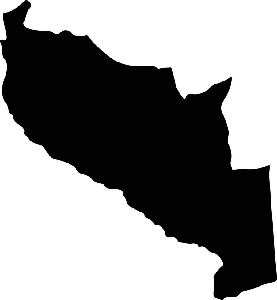 Treasure Beach Jamaica silhouette map vector