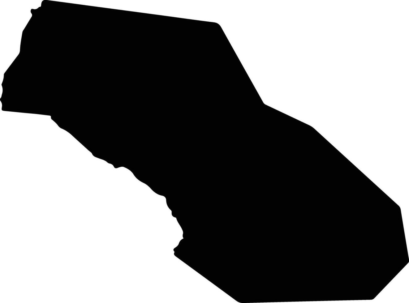 Treklyano Bulgaria silhouette map vector