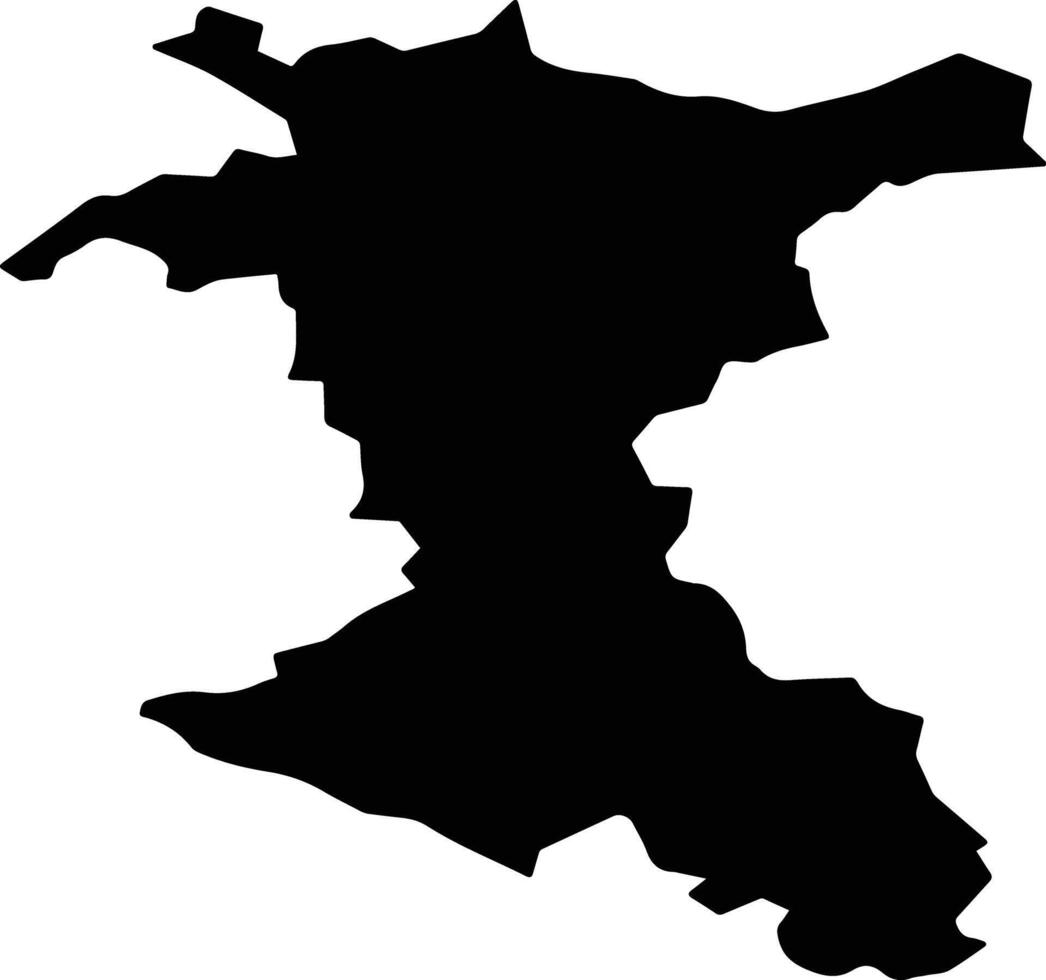 Trbovlje Slovenia silhouette map vector