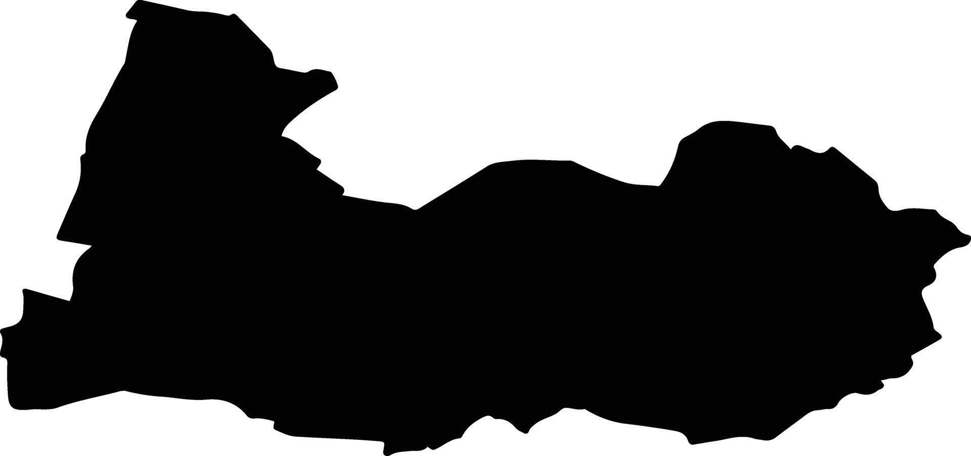 Tretyakovsky District Russia silhouette map vector