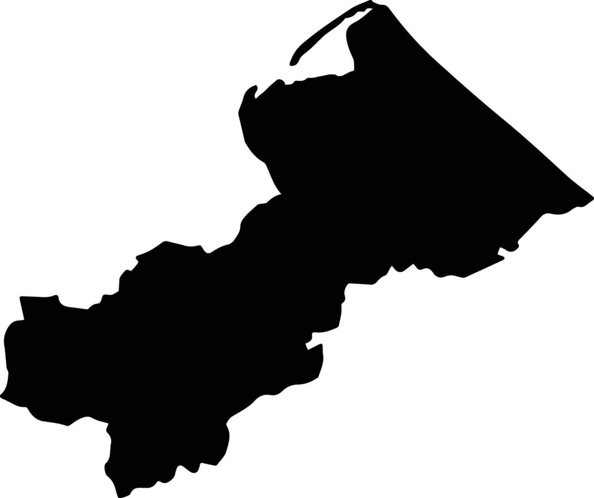 Trieu Phong Vietnam silhouette map vector