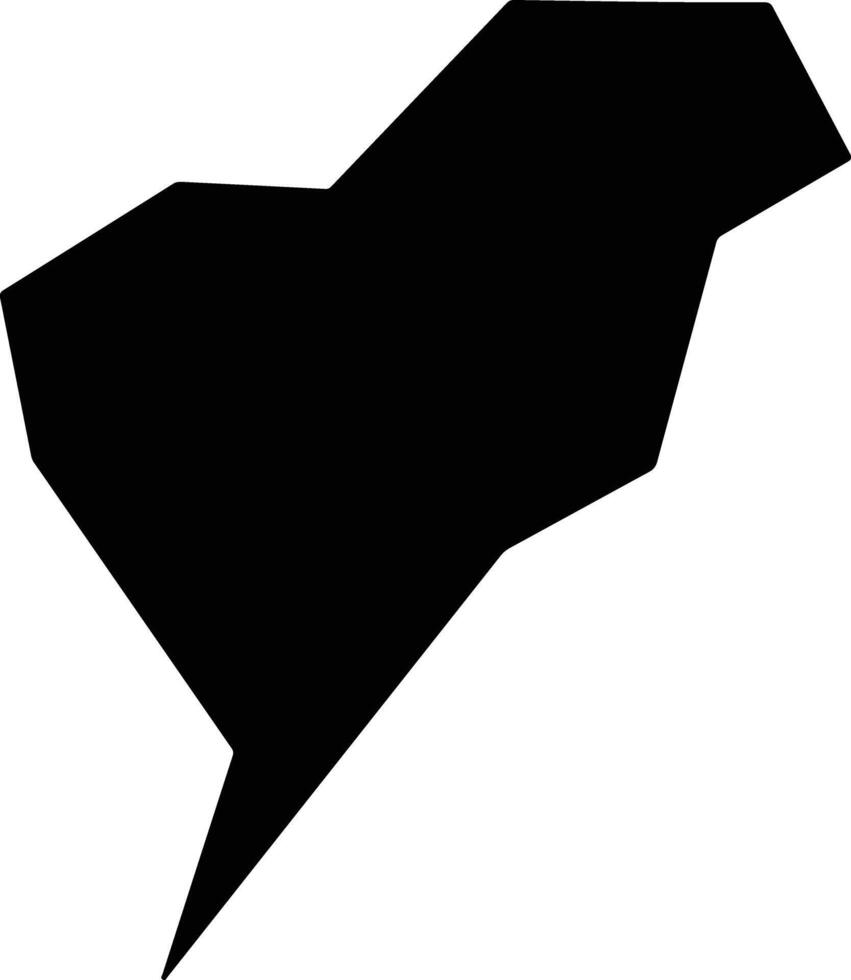 Trimithousa Cyprus silhouette map vector