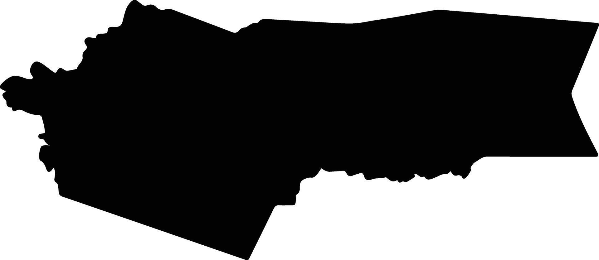 Trinidad de Copan Honduras silhouette map vector