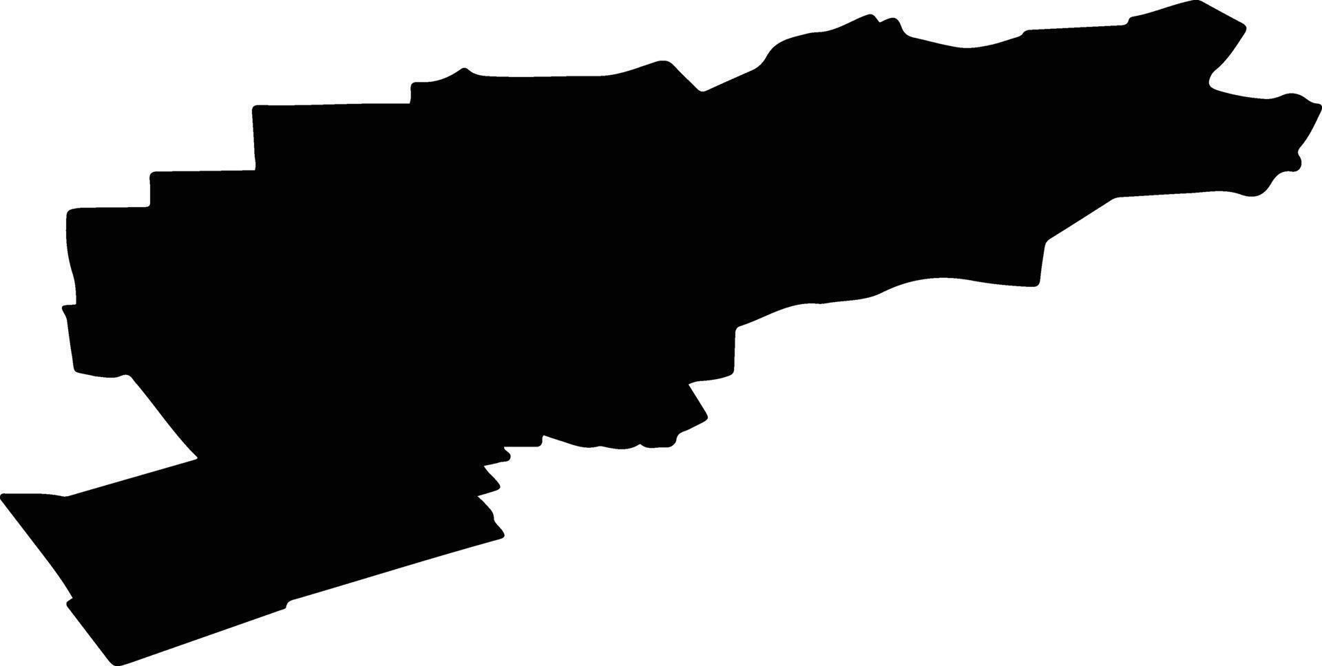 Troitsky district Russia silhouette map vector