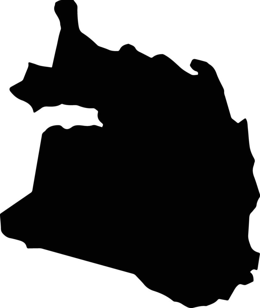 Troumassee Saint Lucia silhouette map vector