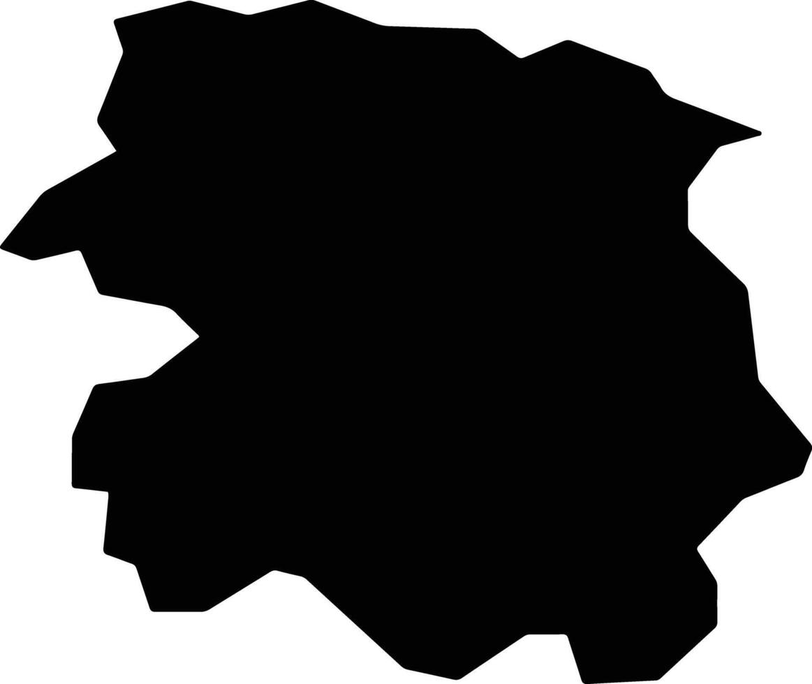 Trstenik Municipality Serbia silhouette map vector