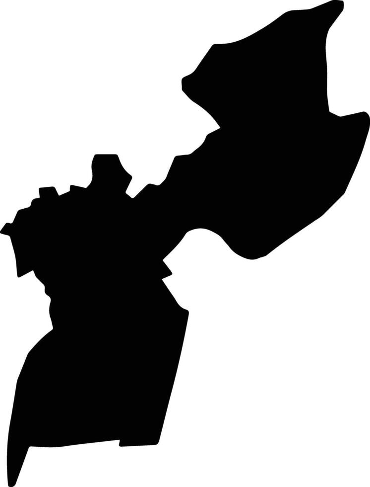 Truc Ninh Vietnam silhouette map vector