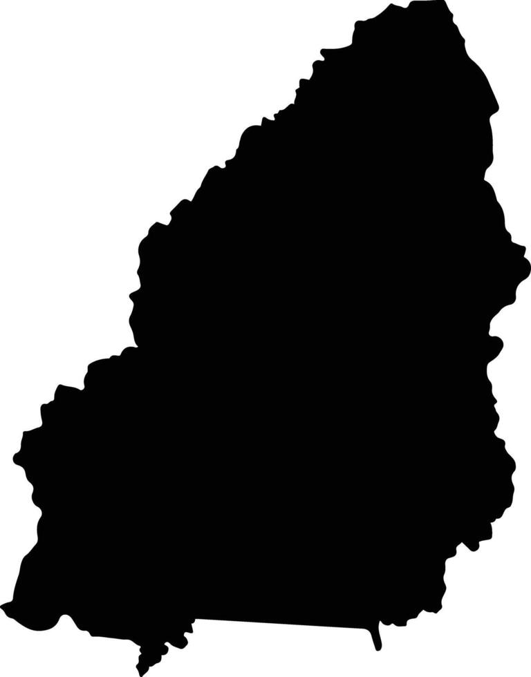 Tsangano Mozambique silhouette map vector