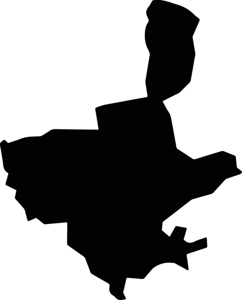 Tsendagang Bhutan silhouette map vector