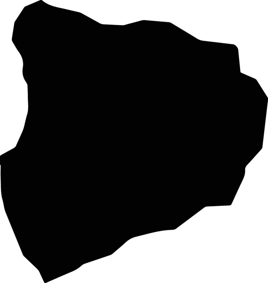 Tsenkhar Bhutan silhouette map vector