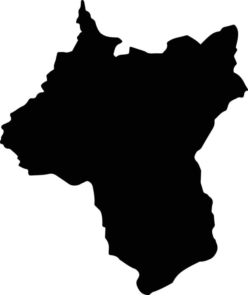 Tsento Bhutan silhouette map vector