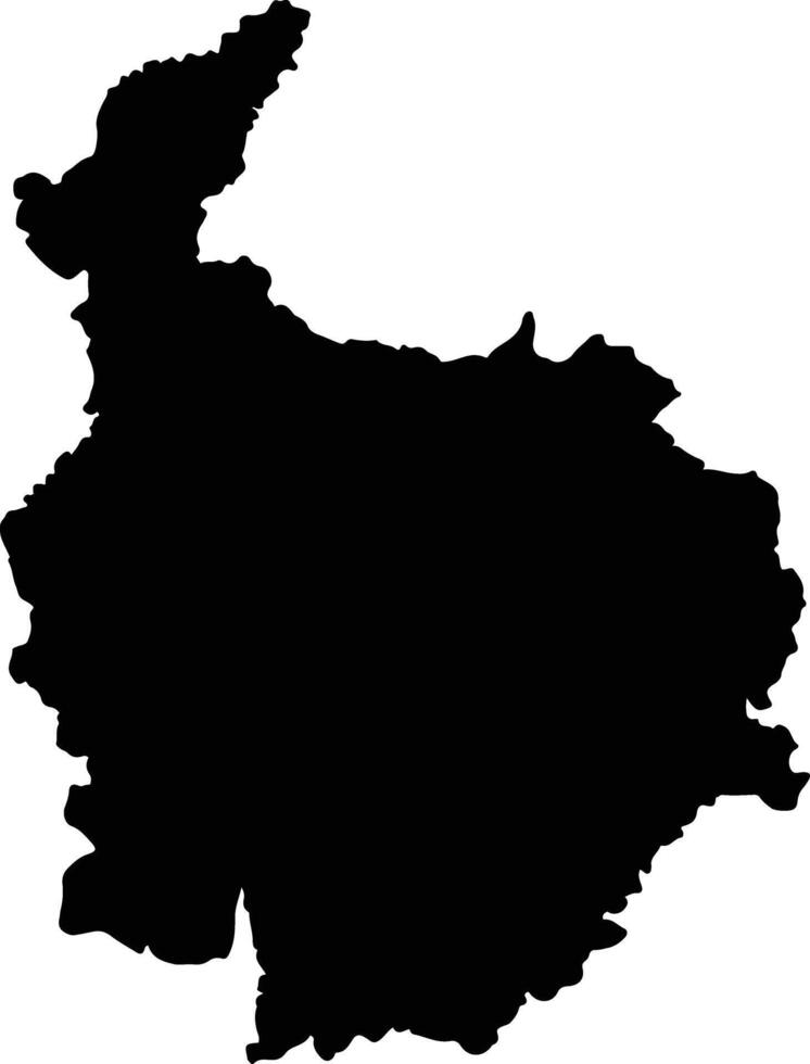 Tsiroanomandidy Madagascar silhouette map vector