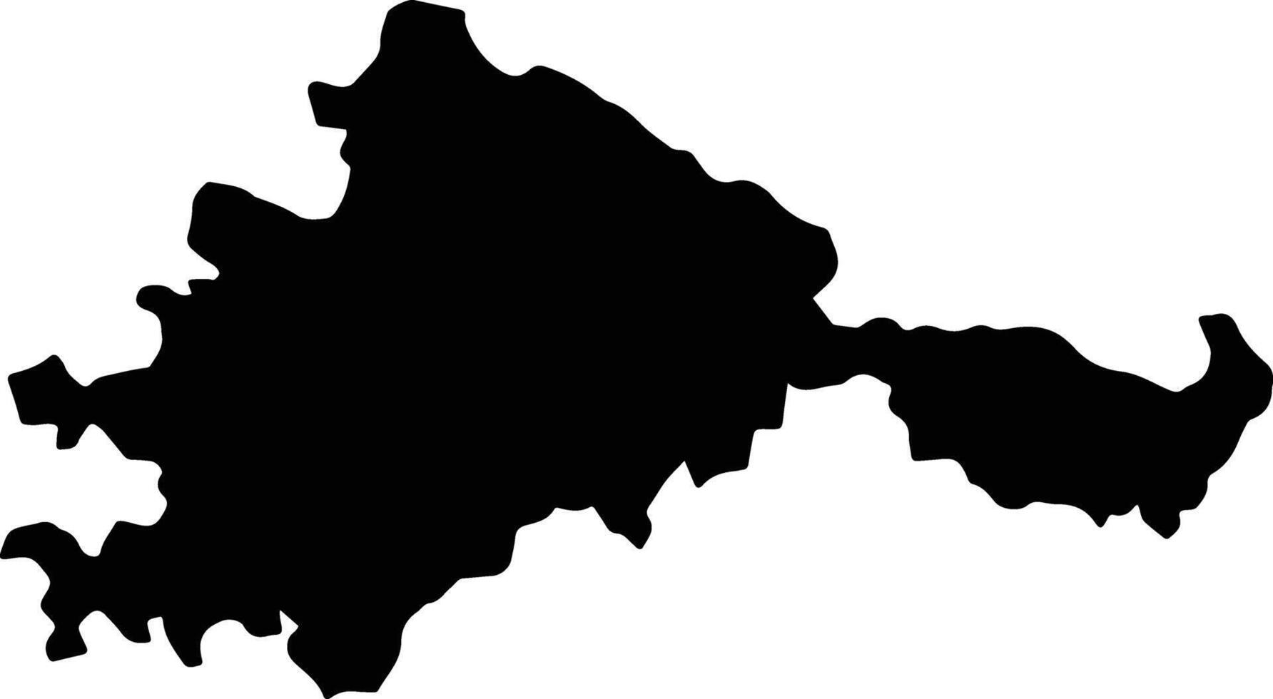 Tsuili Tsuili Lesotho silhouette map vector